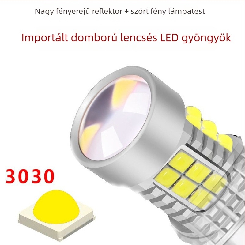 LED hátsó lámpa autóhoz, 1156/1157, 3030, 30SMD, T20/T25, nagy teljesítmény, 12V, 1200LM