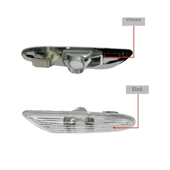 BMW 5-ös sorozat E60 LED oldalsó jelzőfény, ABS, modell E60, alkatrészek 63137165741/63137165742