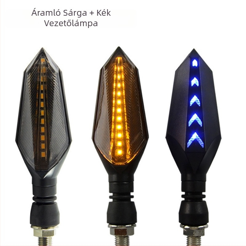 LED gyémánt alakú jelzőfény motorkerékpárhoz és robogóhoz, 12V, 3000K