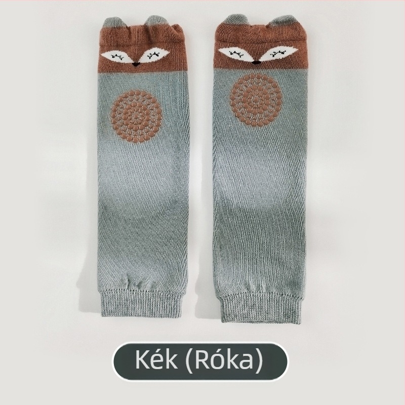 Ijobe gyerek zokni hosszú cső, anti-slip pöttyökkel a járás tanulásához, pamutból, 1–3 éveseknek