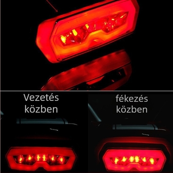 Motorkerékpár LED hátsó lámpa féklámpával és indexeléssel – WD003, 12V, 8W, 200 lm, kompatibilis CBR650F, CTX700, MSX125