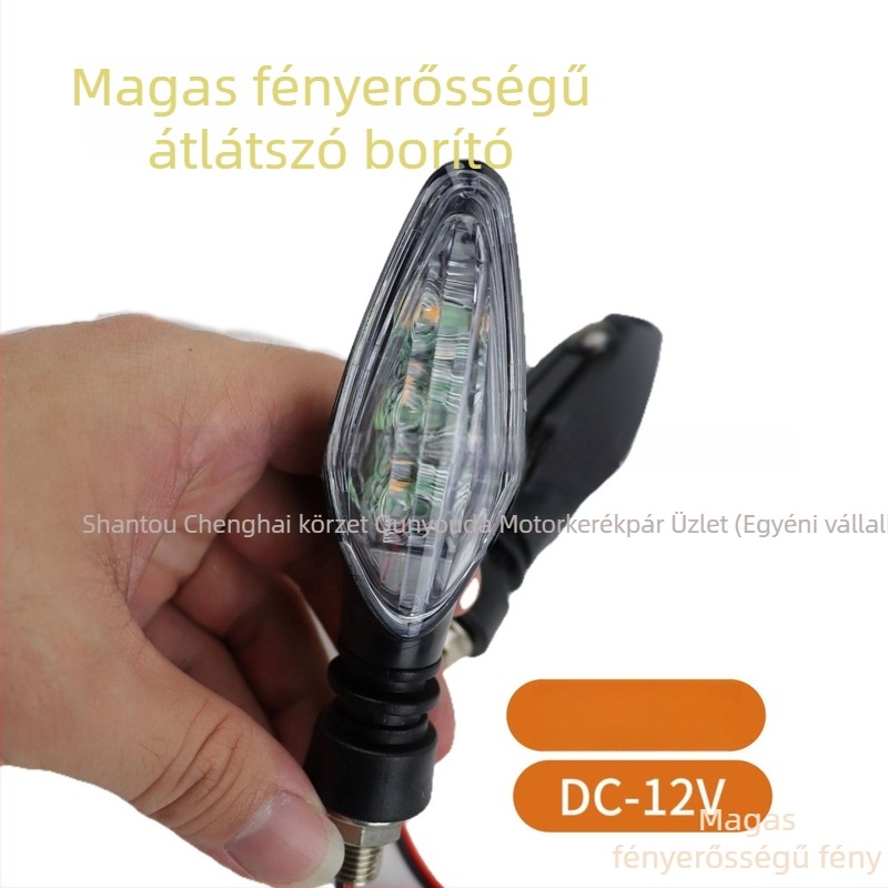 Motorkerékpár irányjelző, 12V univerzális, LED fény, 1.5W, ABS ház, élettartam 3000 óra