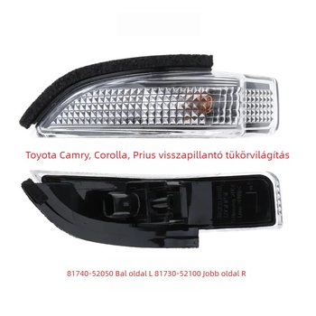 Hátsó tükrös fény Toyota Camry, Corolla, Prius számára; 5W halogén fényforrás; standard feszültség; alkatrész számok 81730-52100, 81740-52050