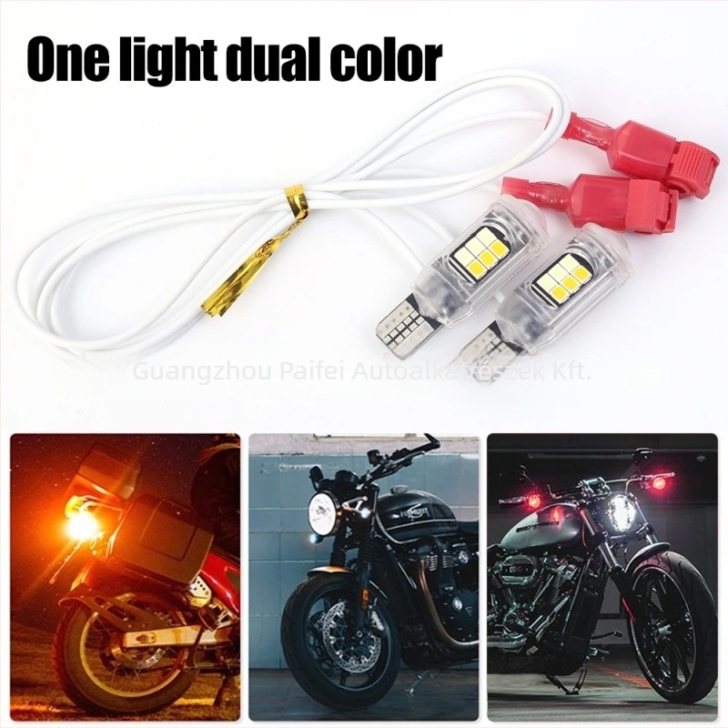 LED motorkerékpár hátsó lámpa, modell Kuq-motorcycle light-4 beads, 12V, 2835 16SMD LED, jelzőfény