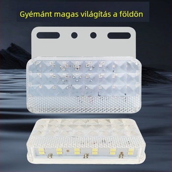 24V-os teherautó két soros oldalsó LED lámpa, hátrafelé világítás, 12W, 2835 LED, 5000K, Modell 055