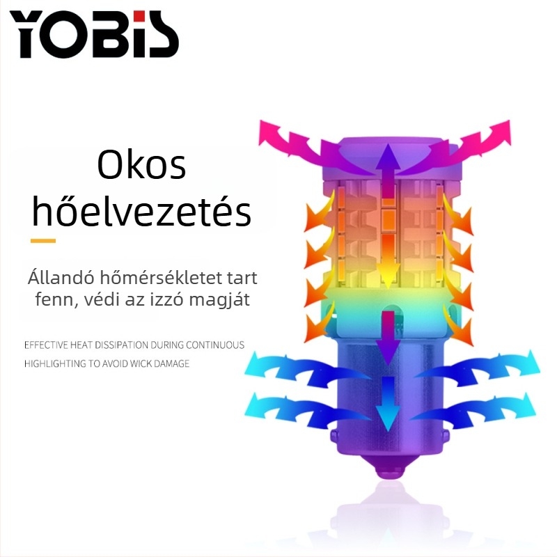 YoBis LED autó féklámpa 1156-3020EMC-26, állandó áram és széles feszültségtartomány, fényes vezető és jelzőfény