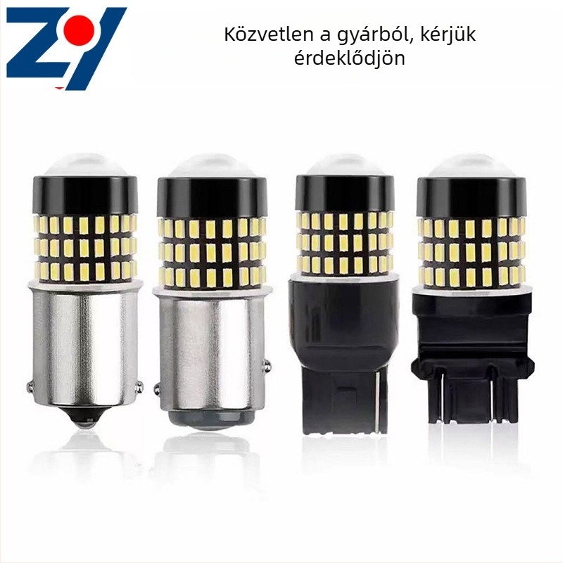 LED féklámpa autóhoz - Turn signal-54 lights (Alumínium aljzat + PVC lágy panel + repülőgép-alumínium; 12-48V; 50 000 óra)