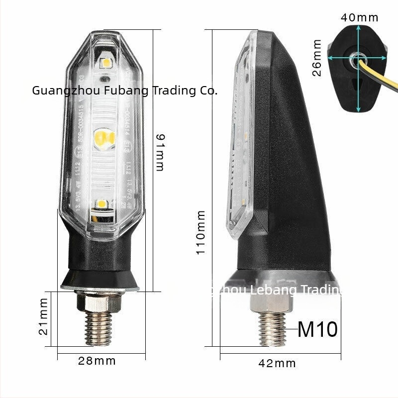 LED Big Shark motorkerékpár irányjelző világítás, kompatibilis Honda, Kawasaki és Yamaha