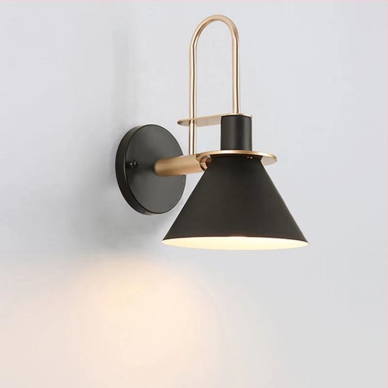 Fali lámpa vas testtel és árnyékkal – LED, 220V, modern minimalista nordic retro ipari stílus