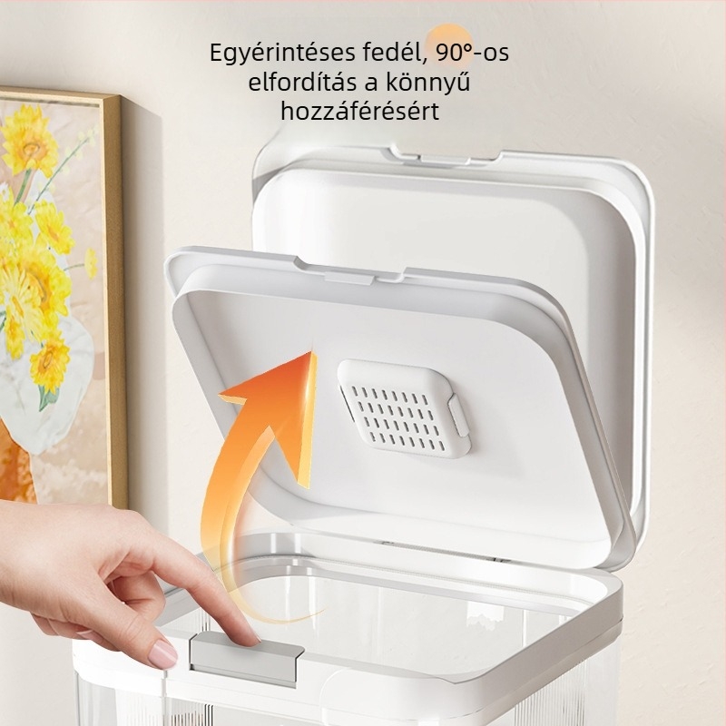 Háziállat-táp tároló hordó — zárható, nedvességálló macska- és kutyaeledelhez