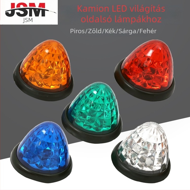 Kamion LED hátsó lámpa, 12–24V, 5W, polikarbonát ház