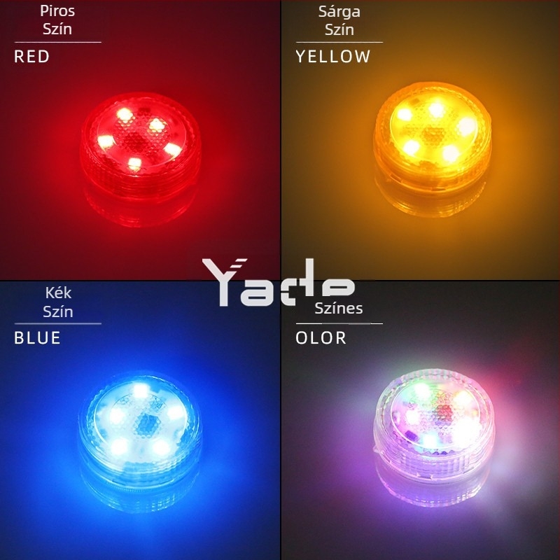 Yade autó ajtó LED figyelmeztető fény, 5 LED, univerzális dekoratív világítás, ajtónyitás biztonsági érzékelő, ütközés elleni villanófény