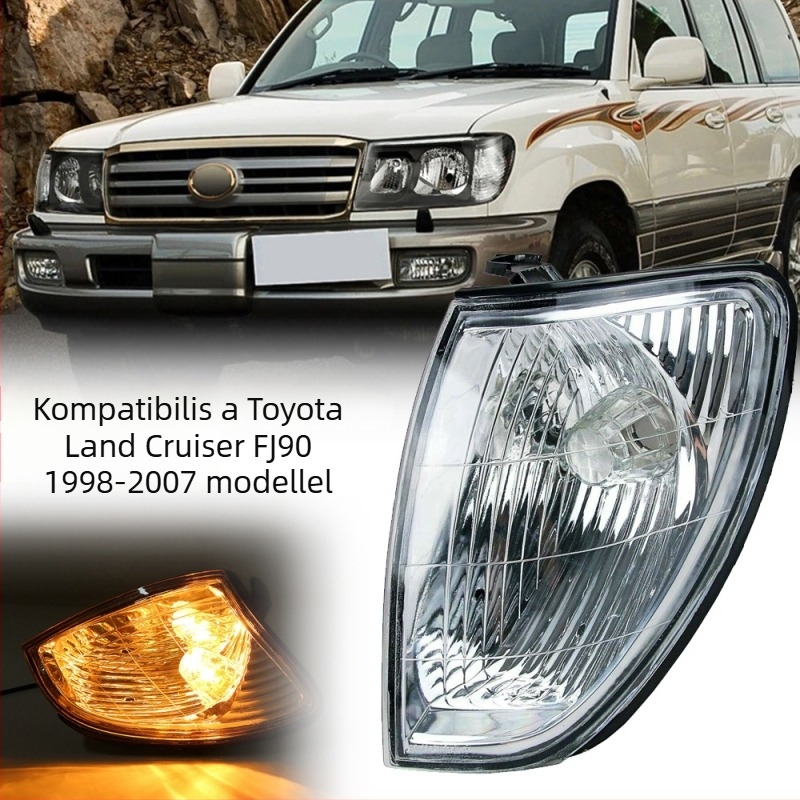 Toyota Land Cruiser FJ100/LC100 első sarokfényszóró - halogén, 12V, ABS ház, modell 81521-60380