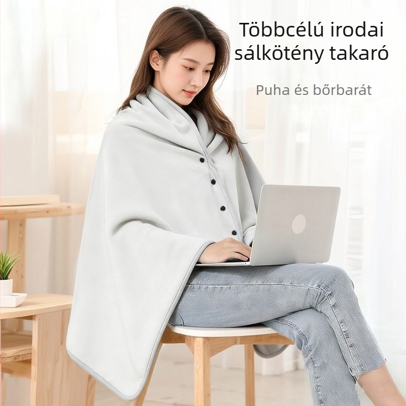 Téli sál-pléd, japán-koreai stílus, 100% poliészter, 280 g, tavasz–ősz szezon, testreszabható