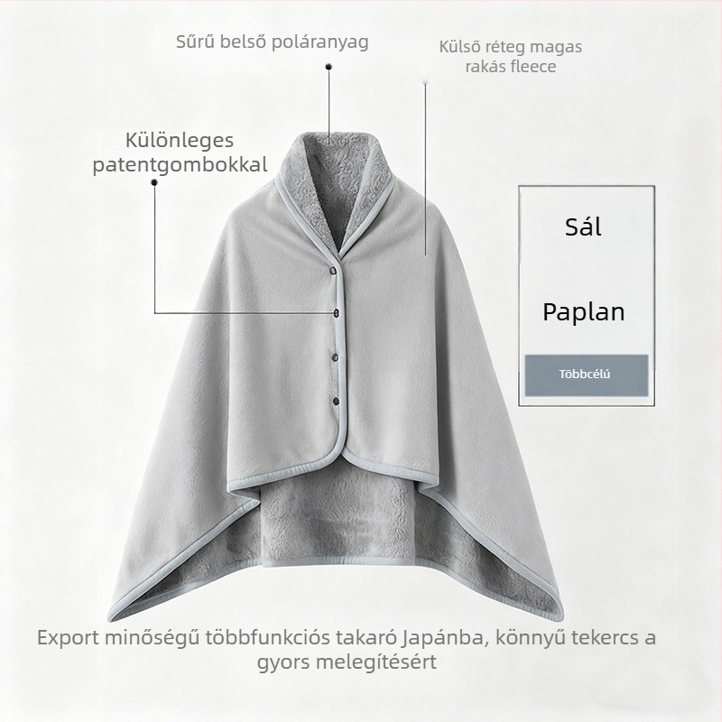 Téli sál-pléd, japán-koreai stílus, 100% poliészter, 280 g, tavasz–ősz szezon, testreszabható