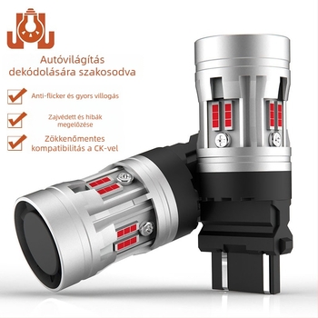 LED dekódoló fény pickuphoz 3157/7443 – polaritásmentes, CSP1860, EF-1860-8R-3157-V10, 8W, 10-18V