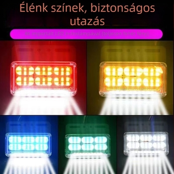 Négy az egyben teherautó oldalsó lámpa, LED 12-24V utánfutóhoz, kanyarjelző és oldalsó jelzőfény