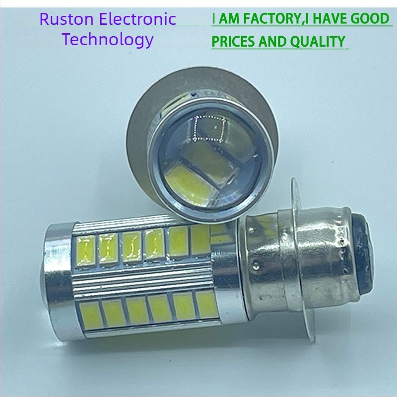 Motorkerékpár LED ködlámpa H6 5630, 33 LED, P15D-25, nagy fényerő, fehér fény