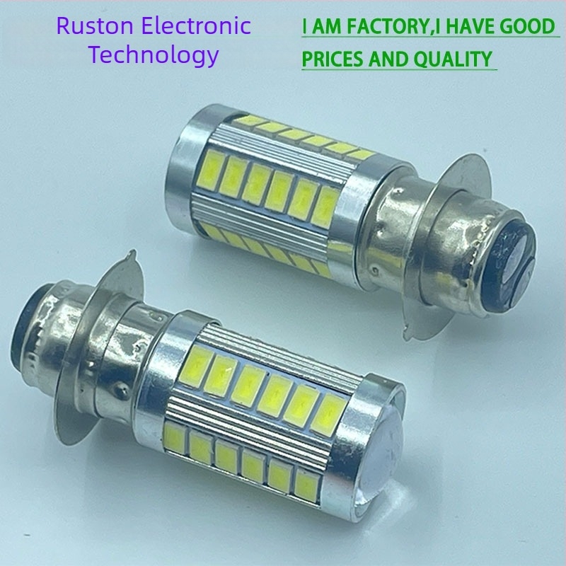 Motorkerékpár LED ködlámpa H6 5630, 33 LED, P15D-25, nagy fényerő, fehér fény