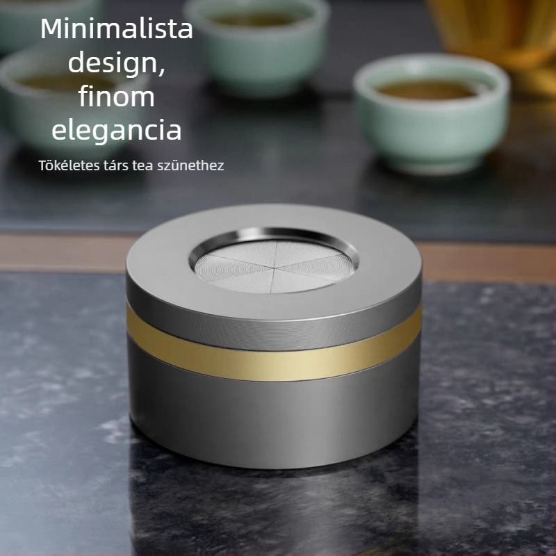 Alumínium ötvözet hamutartó – forgatható, fedéllel nyitható, logó nyomtatás elérhető, testreszabás elérhető, otthonra és autóba