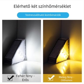 DS-W03 Napelemes kerti lámpa kültéri lépcsőkhöz – LED, IP65, 0.5W, 1.2V, 6–12 órás világítás