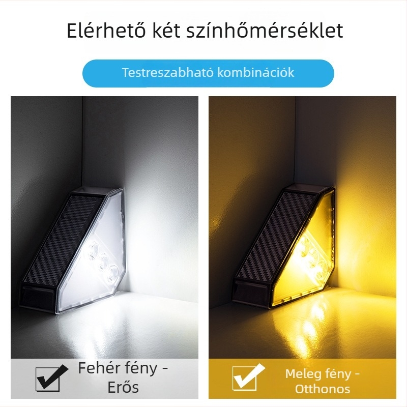DS-W03 Napelemes kerti lámpa kültéri lépcsőkhöz – LED, IP65, 0.5W, 1.2V, 6–12 órás világítás