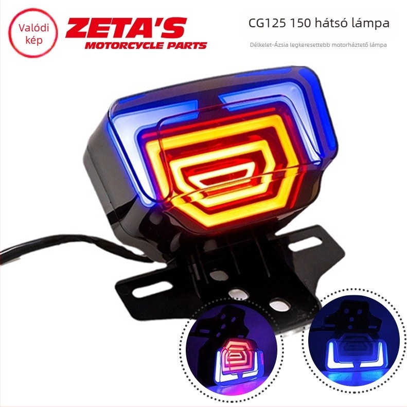TMx-155 motorkerékpár hátsó lámpa, LED 12V, 5000 lm, élettartam 5000, WD0001