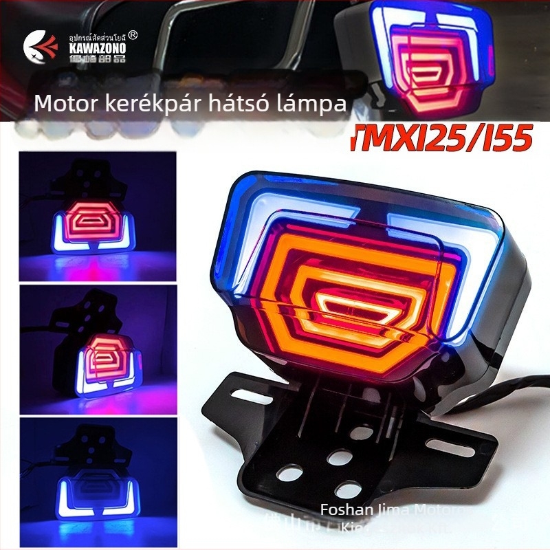 TMx-155 motorkerékpár hátsó lámpa, LED 12V, 5000 lm, élettartam 5000, WD0001