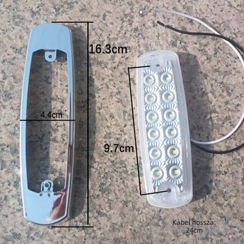 Kamion oldalsó LED világítás, 12 LED, széles feszültség