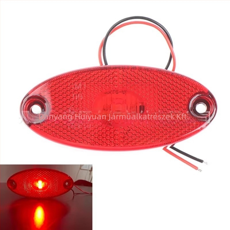 Teherautó oldalsó LED lámpa – 1-LED ovális, Hy-193, 12V, ABS/AS, 50 000 óra