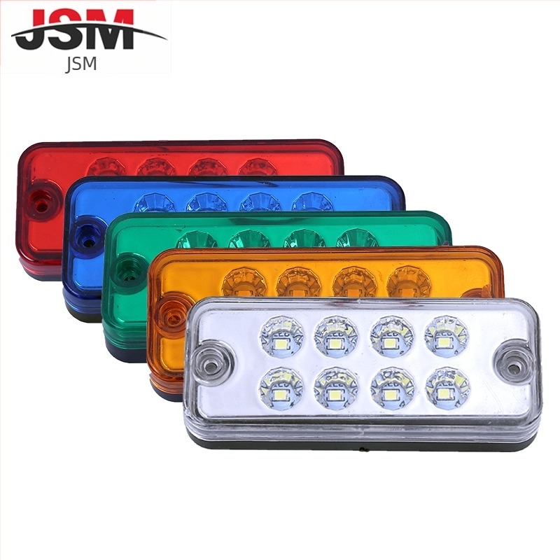 24V8 LED teherautó oldalsó fény – LED, 8 LED, polikarbonát ház, 6000K, teherautókhoz és kisbuszokhoz