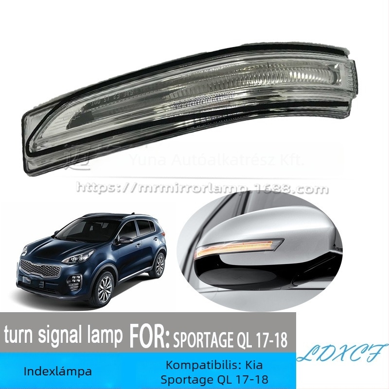 Kia Sportage 2017-2018 LED visszapillantó tükör lámpa tolatás és irányjelzővel