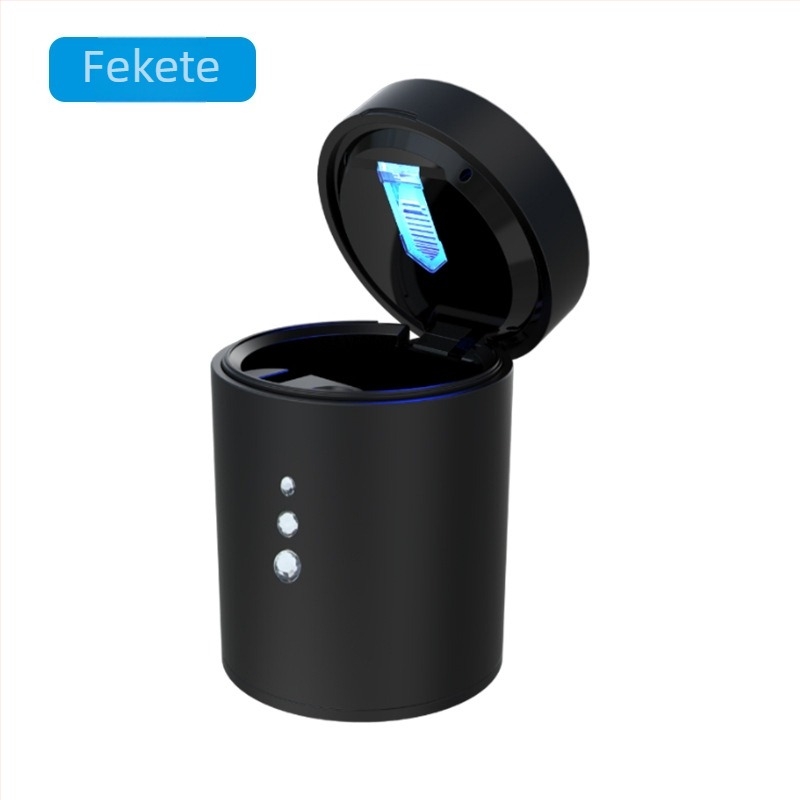 Autó hamutartó lángálló dizájnnal és LED világítással, modell SD-1204, anyag ABS-PC-PBT, tömeg 126 g