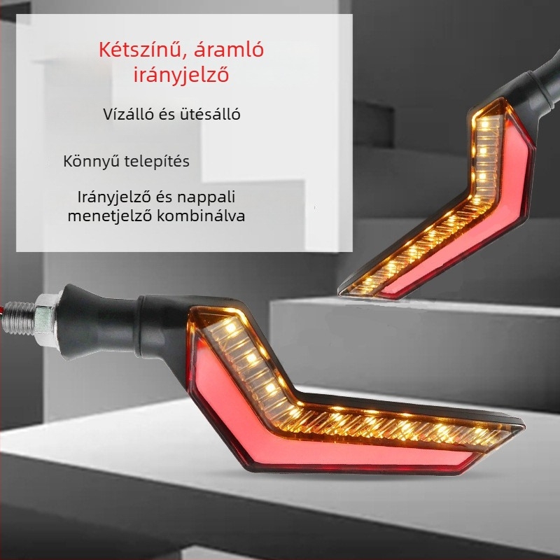 Két színű LED motorkerékpár jelzőfény és nappali fény