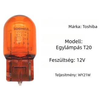 T20 egyszálas autó indexlámpa WY21W, 12V, 21W, halogén, 2000K