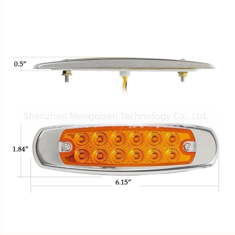 Kamion oldalsó lámpa, modell 338, LED, 12/24V, 2000–4000K, PC