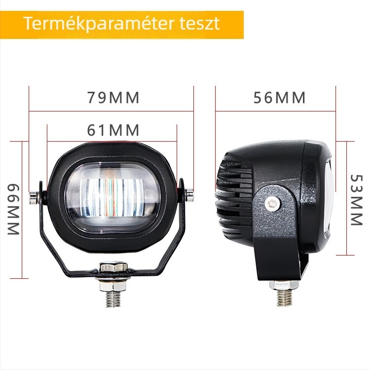 LED targoncavédelmi fény, egyenes korlátozó fény és hátrameneti zóna világítás, 10W, 12-80V, alumíniumötvözet, modell Zs-2310