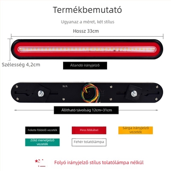 140-2 hátsó tolatólámpa, LED tolató fény, 12V/24V