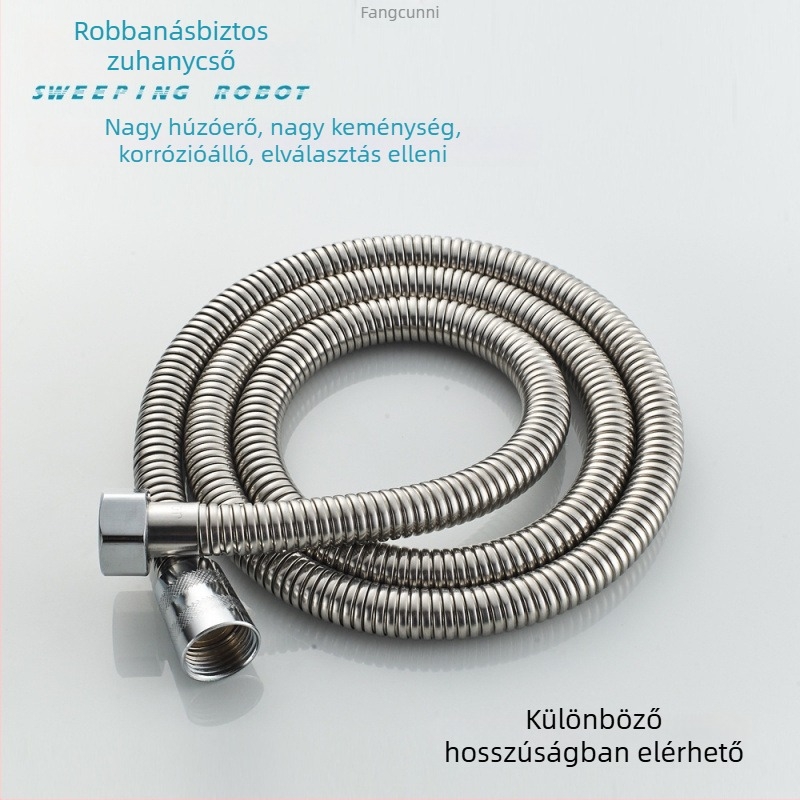 Fodrászati szalon zuhanycső kettős csatlakozással – 201 rozsdamentes acél, modell 1, CUPC