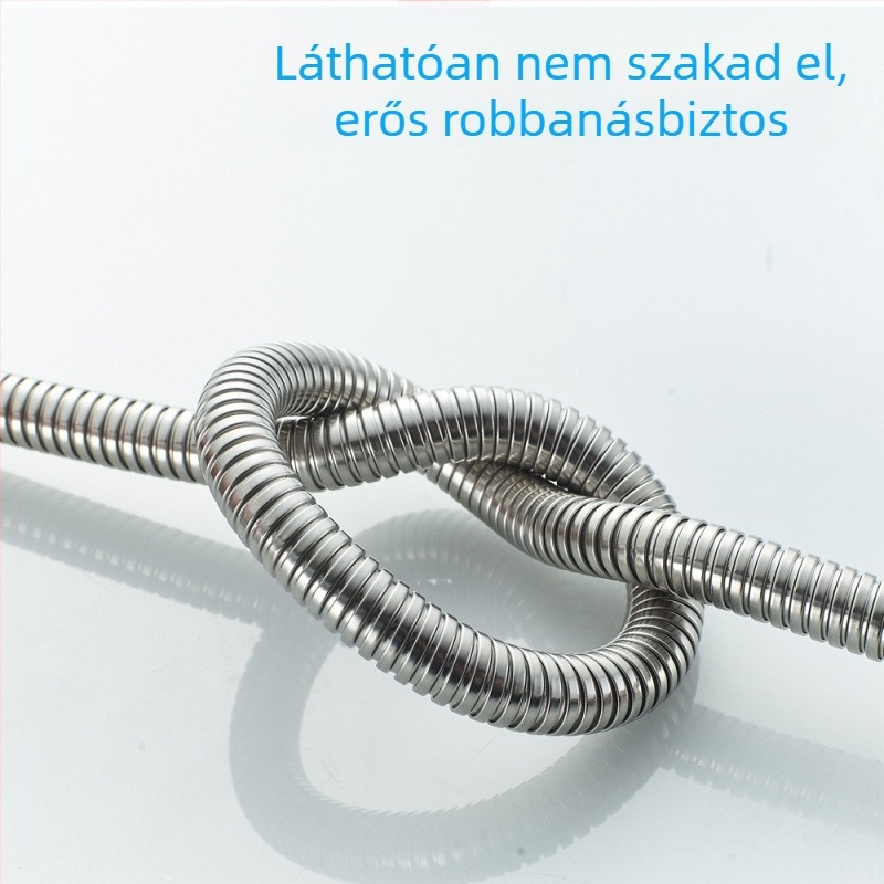 Fodrászati szalon zuhanycső kettős csatlakozással – 201 rozsdamentes acél, modell 1, CUPC