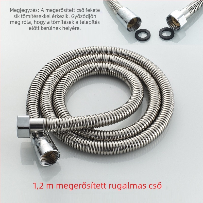 Fodrászati szalon zuhanycső kettős csatlakozással – 201 rozsdamentes acél, modell 1, CUPC