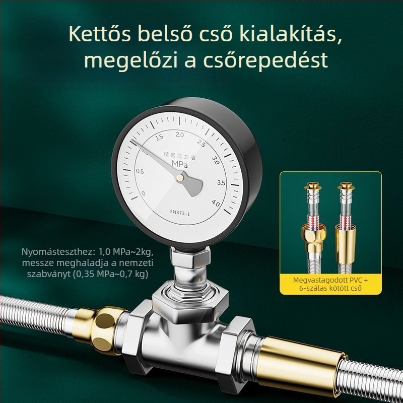 Zuhanycső és fej csatlakozója, 304 rozsdamentes acélból, modell 123, névleges nyomás 1,6 MPa, működési hőmérséklet 0–100°C, rögzítés csavarozással, modern minimalista stílus