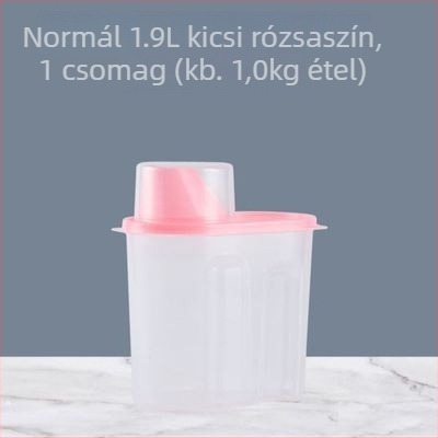 Állateledel-tároló tartály – zárható, nedvességálló, PP anyagból, kapacitás 1.9–2.5 L, Kelly márka, licencelt magánmárka