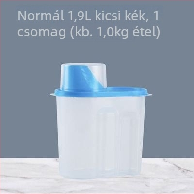 Állateledel-tároló tartály – zárható, nedvességálló, PP anyagból, kapacitás 1.9–2.5 L, Kelly márka, licencelt magánmárka