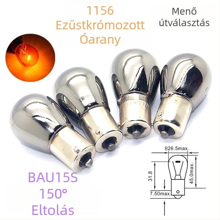 1156 BAU15S autó lámpa, Silver Fox sorozat, 21W, 12V, indexlámpa