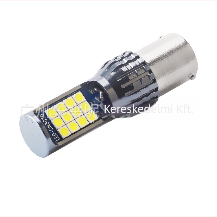 LED autós jelzőfény 1156/7440 BA15S, 6W, 12-24V, 3030 LED, 3000K