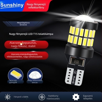 T15 hátrameneti világítás 34+4 SMD LED-del (4014), 10-30V, nagy fényerő, autó LED hátrameneti fény