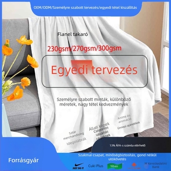 Poliészter pléd digitális nyomtatással és mintázat személyre szabással (840 g, Tavasz–Ősz)