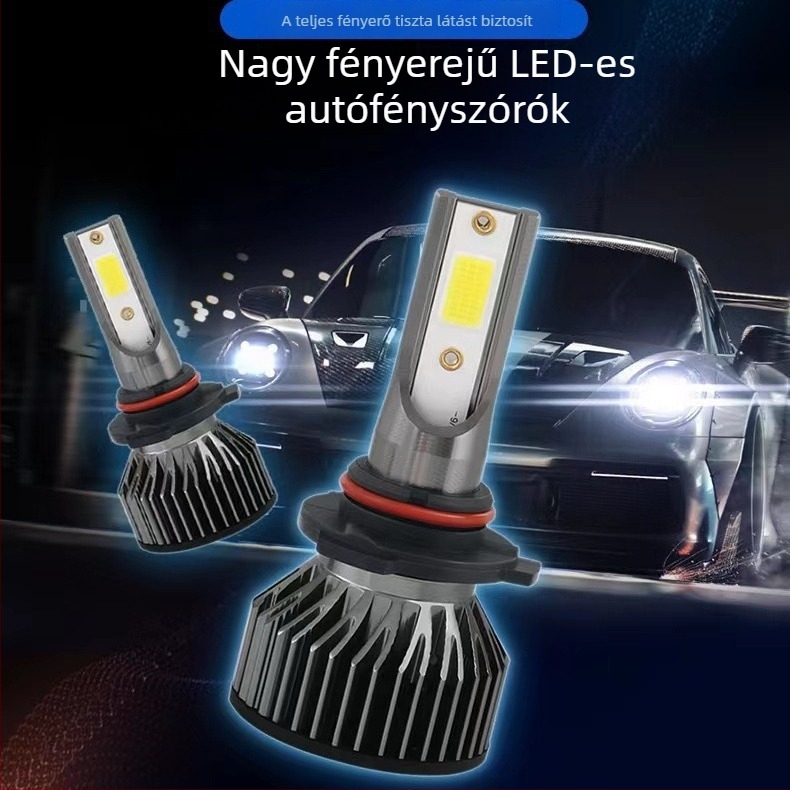 F2 LED autófényszóró – integrált LED fényszóró, távoli és közeli fény, H1/H4 kompatibilis