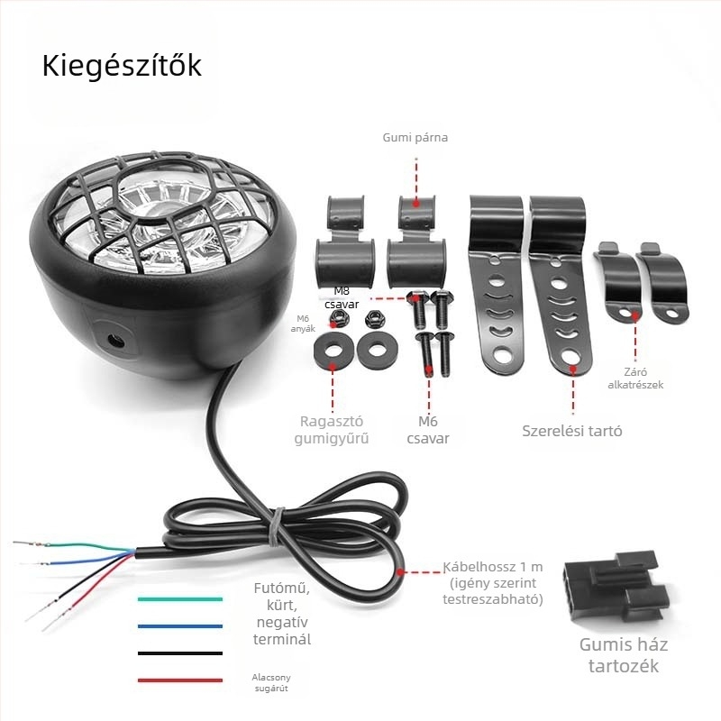 LED elsőfényszóró elektromos terep járműhöz MD-07, 7.7W, 48V, 600lm, IPX4